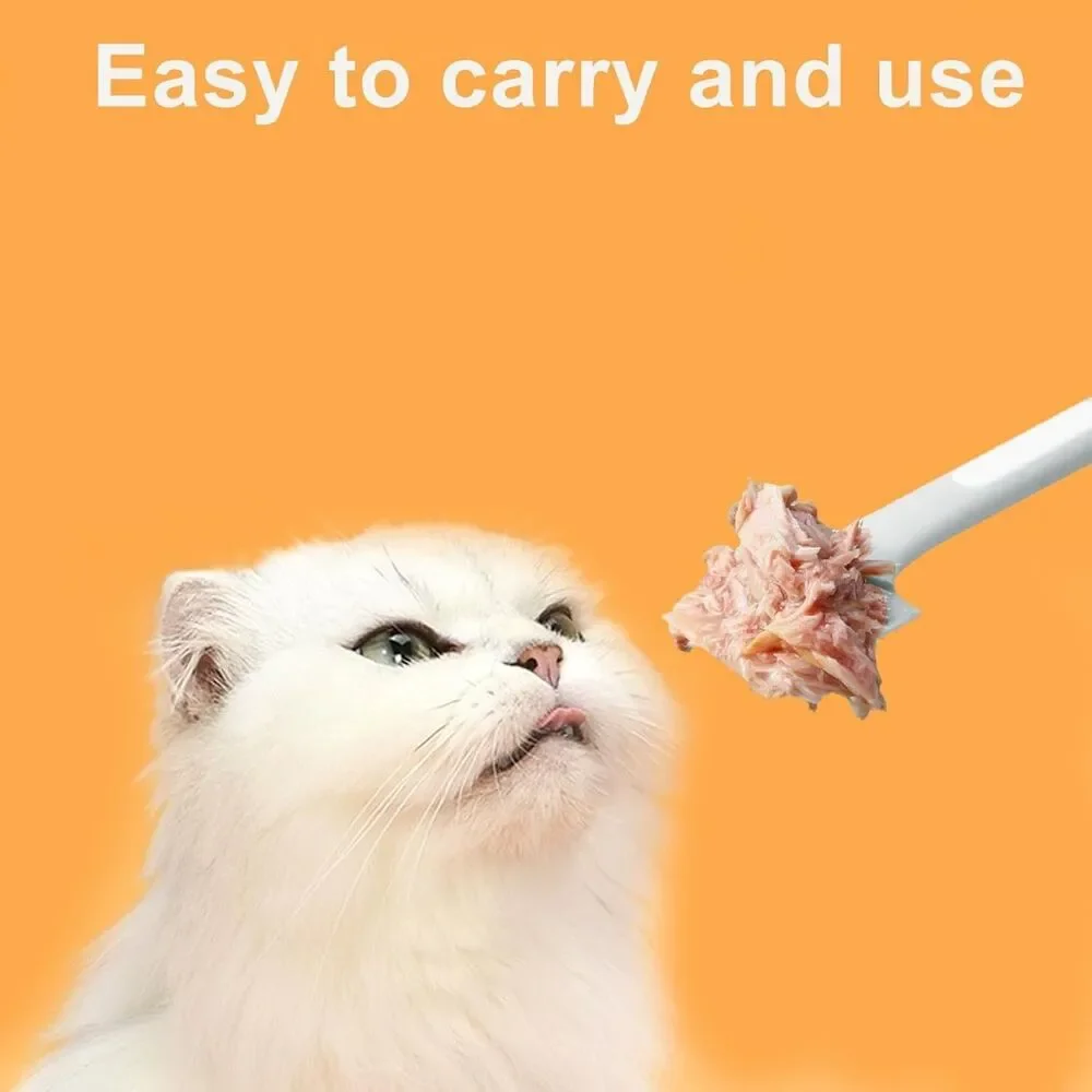 Pet Food Spoon, Pink+Grey,4 Pack|Silica Gel, Mixing Spoons, Canned Scoop, Mini